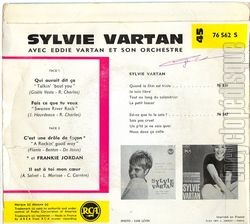 [Pochette de C’est une drle de faon (Frankie JORDAN et Sylvie VARTAN) - verso]