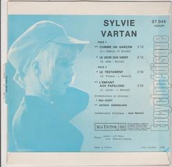 [Pochette de Comme un garon (Sylvie VARTAN) - verso]