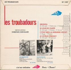 [Pochette de Melinda (Les TROUBADOURS) - verso]