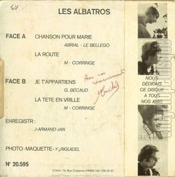 [Pochette de Chanson pour Marie (Les ALBATROS (4)) - verso]