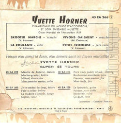 [Pochette de Skooter marche (Yvette HORNER) - verso]