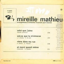 [Pochette de Celui que j’aime (Mireille MATHIEU) - verso]