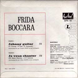 [Pochette de Johnny Guitar (Frida BOCCARA) - verso]