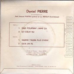 [Pochette de Mais pourtant j’aime a (Daniel PIERRE) - verso]