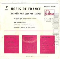 [Pochette de Nols de France - 2me srie (ENSEMBLE VOCAL JEAN-PAUL KREDER) - verso]