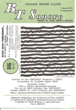 [Pochette de BT Sonore n846 - De la boite  musique au disque microsillon (DOCUMENT) - verso]