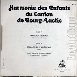 [Pochette de Mexican trumpet (HARMONIE DES ENFANTS DE BOURG-LASTIC) - verso]