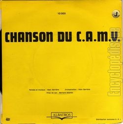 [Pochette de Chanson du C.A.M.V. (Alain BARRIRE) - verso]