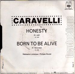 [Pochette de Honesty (CARAVELLI) - verso]