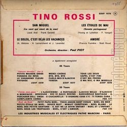 [Pochette de San Miguel (le vent qui vient de la mer) (Tino ROSSI) - verso]