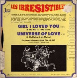 [Pochette de Girl, I loved you (Les IRRESISTIBLES) - verso]