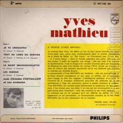 [Pochette de Je te croquerai (Yves MATHIEU) - verso]