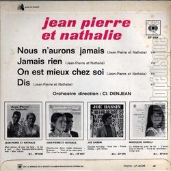 [Pochette de Nous n’aurons jamais (JEAN-PIERRE ET NATHALIE) - verso]