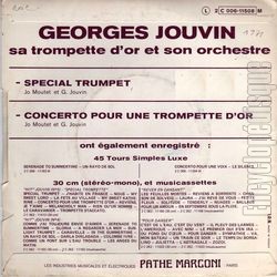 [Pochette de Special Trumpet (Georges JOUVIN) - verso]