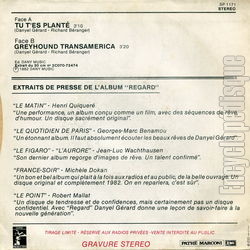 [Pochette de Tu t’es plant (Danyel GRARD) - verso]