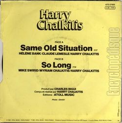 [Pochette de Same old situation (Harris CHALKITIS) - verso]