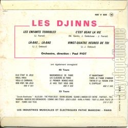 [Pochette de Les enfants terribles (Les DJINNS) - verso]