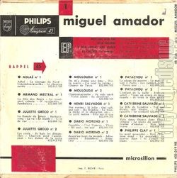 [Pochette de Mon ami, mon ami - n 1 (Miguel AMADOR) - verso]