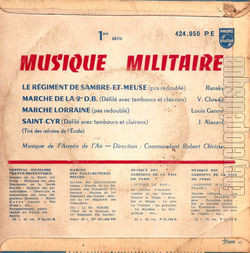 [Pochette de Marche lorraine (MUSIQUE MILITAIRE) - verso]