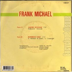 [Pochette de Amore scusami (Frank MICHAEL) - verso]