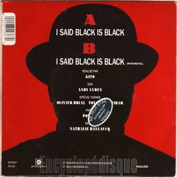 [Pochette de Black is black (KITO) - verso]