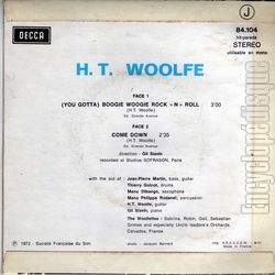 [Pochette de (you gotta) boogie woogie rock’n’roll (H.T. WOOLFE) - verso]