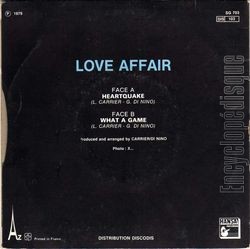 [Pochette de Earthquake (LOVE AFFAIR) - verso]