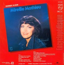 [Pochette de Un dernier mot d’amour (Mireille MATHIEU) - verso]