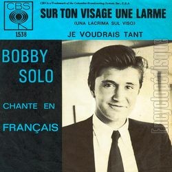 [Pochette de Bobby SOLO -  Sur ton visage une larme  (Les FRANCOPHILES)]