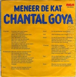 [Pochette de Meneer de Kat (version flamande) (Chantal GOYA) - verso]