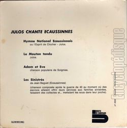 [Pochette de Julos chante Ecaussinnes (Julos BEAUCARNE) - verso]