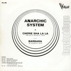 [Pochette de Cherie Sha La La (ANARCHIC SYSTEM) - verso]