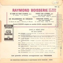 [Pochette de Puppet on a string (Raymond BOISSERIE) - verso]