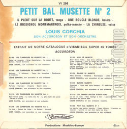 [Pochette de Petit bal musette n2 (Louis CORCHIA) - verso]