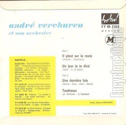 [Pochette de Un quart d’heure de tendresse (Andr VERCHUREN) - verso]