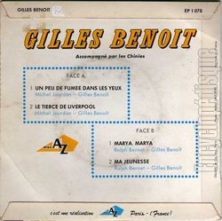 [Pochette de Un peu de fume dans les yeux (Gilles BENOIT) - verso]