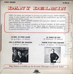 [Pochette de L-bas, je dois aller (Dany DELMIN) - verso]