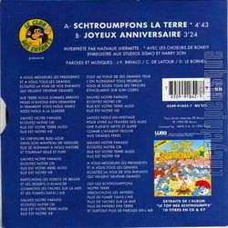 [Pochette de Schtroumpfons la terre (Nathalie LHERMITTE) - verso]