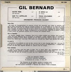 [Pochette de Notre Pre (Gil BERNARD) - verso]