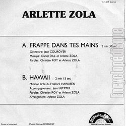 [Pochette de Frappe dans tes mains (Arlette ZOLA) - verso]