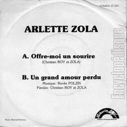 [Pochette de Offre-moi un sourire (Arlette ZOLA) - verso]