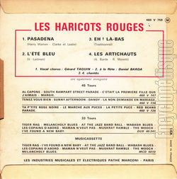 [Pochette de Pasadena (Les HARICOTS ROUGES) - verso]