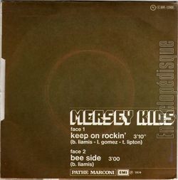 [Pochette de keep on rockin’ (MERSEY KIDS) - verso]