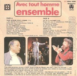 [Pochette de Avec tout homme ensemble (COMPILATION) - verso]