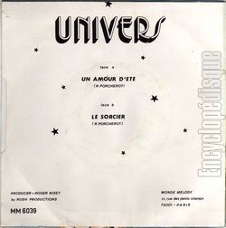 [Pochette de Un amour d’t (UNIVERS) - verso]