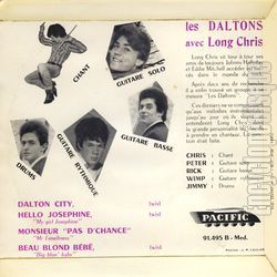 [Pochette de Dalton city (LONG CHRIS et les DALTONS) - verso]