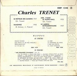 [Pochette de Le retour des saisons (Charles TRENET) - verso]