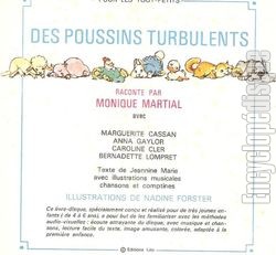 [Pochette de Des poussins turbulents (JEUNESSE) - verso]