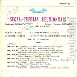 [Pochette de Sgas croles runionnais (Orchestre LOULOU PITOU) - verso]