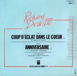 [Pochette de Coup d’clat dans le cœur (Richard DEWITTE) - verso]